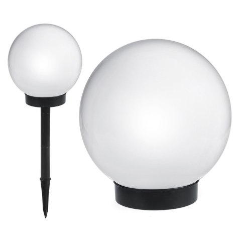 Solarna lampa wolnostojąca ogrodowa GreenBlue, kula 15x15x48cm, bialy LED, GB121 Solarna lampa wolnostojąca ogrodowa GreenBlue, kula 15x15x48cm, bialy LED, GB121