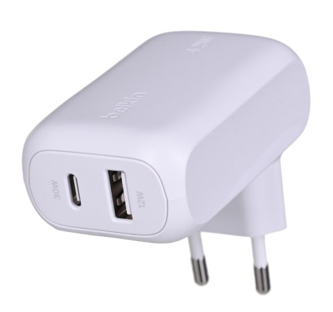 BELKIN PODWÓJNA ŁADOWARKA SIECIOWA USB-C USB-A 42W BELKIN PODWÓJNA ŁADOWARKA SIECIOWA USB-C USB-A 42W