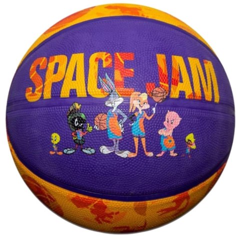 Piłka do koszykówki Spalding Space Jam Tune pomarańczowo-fioletowa '7 84595Z Piłka do koszykówki Spalding Space Jam Tune pomarańczowo-fioletowa '7 84595Z