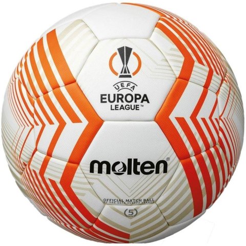 Piłka nożna Molten Fifa Official UEFA Europa League Acentec biało-pomarańczowa F5U5000-23 Piłka nożna Molten Fifa Official UEFA Europa League Acentec biało-pomarańczowa F5U5000-23