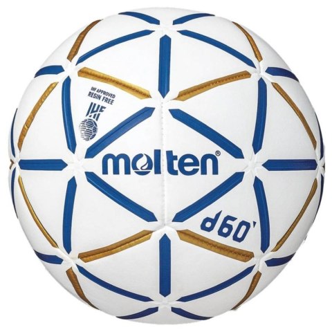 Piłka ręczna Molten H1D4000-BW D60 IHF Approved biało-niebiesko-złota Piłka ręczna Molten H1D4000-BW D60 IHF Approved biało-niebiesko-złota