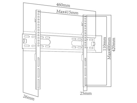 Uchwyt ścienny do telewizora BLOW 76-856# (ścienne; 26" - 55"; max. 30kg) Uchwyt ścienny do telewizora BLOW 76-856# (ścienne; 26" - 55"; max. 30kg)