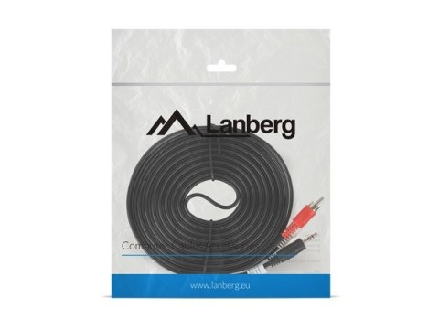 Kabel Lanberg CA-MJRC-10CC-0050-BK (Mini Jack M - 2x Cinch M; 5m; kolor czarny) Kabel Lanberg CA-MJRC-10CC-0050-BK (Mini Jack M - 2x Cinch M; 5m; kolor czarny)