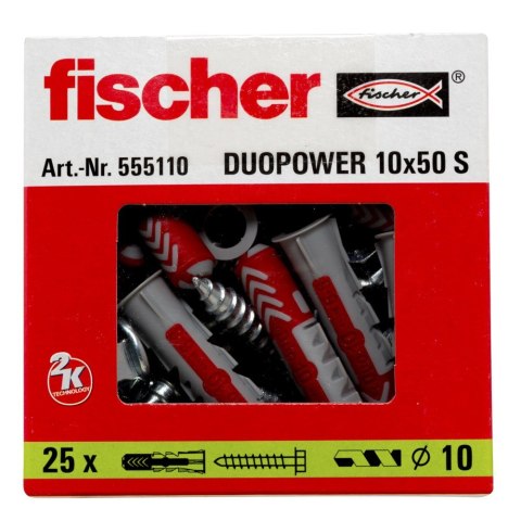 Mocowanie uniwersalne z wkrętem DUOPOWER 10X50 S 25szt. Mocowanie uniwersalne z wkrętem DUOPOWER 10X50 S 25szt.