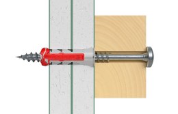 Mocowanie uniwersalne z wkrętem Fischer DUOPOWER 8X65 S (wersja długa) 25szt.