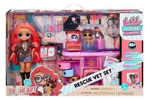 LOL Surprise OMG Rescue Vet Set. Weterynarz Dr. Heart Lalka + zestaw akc. 591559 LOL Surprise OMG Rescue Vet Set. Weterynarz Dr. Heart Lalka + zestaw akc. 591559