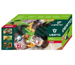 Szlifierka kątowa 600W, tarcza 115 x 22.2 mm, obroty 12 000 min Verto