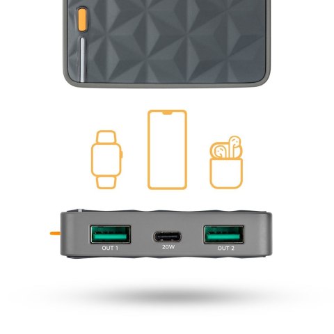 XTORM POWERBANK FUEL 10.000 MAH, USB-C PD 20W, 2X QC 3.0 XTORM POWERBANK FUEL 10.000 MAH, USB-C PD 20W, 2X QC 3.0