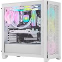 Korsarz | Obudowa komputera ze szkła hartowanego | Przepływ powietrza iCUE 4000D RGB | Szyba boczna | Biały | Wieża środkowa | Z