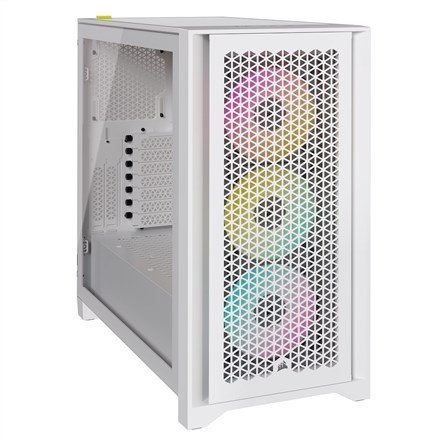 Korsarz | Obudowa komputera ze szkła hartowanego | Przepływ powietrza iCUE 4000D RGB | Szyba boczna | Biały | Wieża środkowa | Z Korsarz | Obudowa komputera ze szkła hartowanego | Przepływ powietrza iCUE 4000D RGB | Szyba boczna | Biały | Wieża środkowa | Z