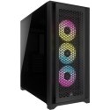 Korsarz | Obudowa komputera ze szkła hartowanego | Przepływ powietrza iCUE 5000D RGB | Szyba boczna | Czarny | Wieża środkowa | 