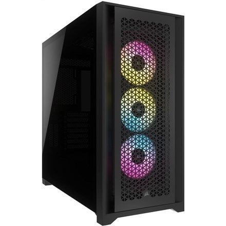 Korsarz | Obudowa komputera ze szkła hartowanego | Przepływ powietrza iCUE 5000D RGB | Szyba boczna | Czarny | Wieża środkowa | Korsarz | Obudowa komputera ze szkła hartowanego | Przepływ powietrza iCUE 5000D RGB | Szyba boczna | Czarny | Wieża środkowa |