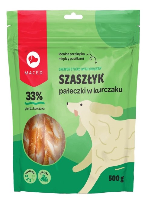 MACED Przysmak dla psa - pałeczki wołowe białe z kurczakiem 500g MACED Przysmak dla psa - pałeczki wołowe białe z kurczakiem 500g
