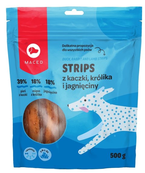 MACED Trio Kaczka, królik, jagnięcina - przysmak dla psa - 500g MACED Trio Kaczka, królik, jagnięcina - przysmak dla psa - 500g