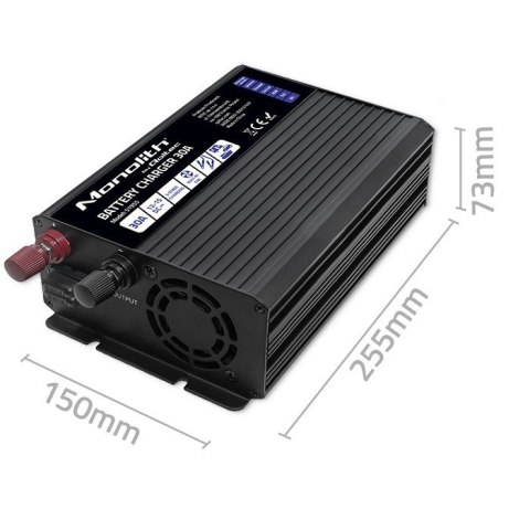 QOLTEC ŁADOWARKA DO AKUMULATORÓW LIFEPO4 AGM GEL SLA | 30A | 12V QOLTEC ŁADOWARKA DO AKUMULATORÓW LIFEPO4 AGM GEL SLA | 30A | 12V