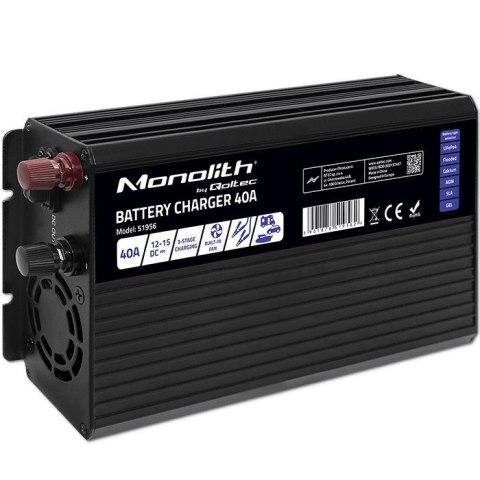 QOLTEC ŁADOWARKA DO AKUMULATORÓW LIFEPO4 AGM GEL SLA | 40A | 12V QOLTEC ŁADOWARKA DO AKUMULATORÓW LIFEPO4 AGM GEL SLA | 40A | 12V