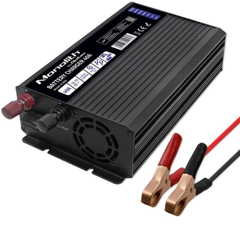 QOLTEC ŁADOWARKA DO AKUMULATORÓW LIFEPO4 AGM GEL SLA | 40A | 12V QOLTEC ŁADOWARKA DO AKUMULATORÓW LIFEPO4 AGM GEL SLA | 40A | 12V