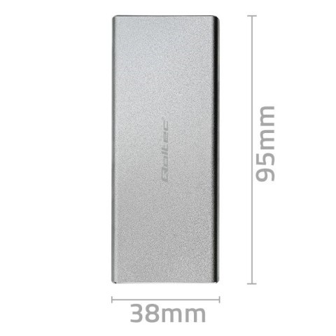 QOLTEC OBUDOWA NA DYSK M.2 SSD | SATA | NGFF | USB 3.0 | SUPER SPEED 5GB/S | 2TB | SREBRNY QOLTEC OBUDOWA NA DYSK M.2 SSD | SATA | NGFF | USB 3.0 | SUPER SPEED 5GB/S | 2TB | SREBRNY