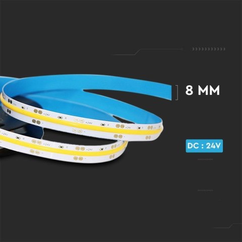 Taśma LED V-TAC Bezpunktowa COB 280LED 24V 10W/m VT-COB 6500K 950lm Taśma LED V-TAC Bezpunktowa COB 280LED 24V 10W/m VT-COB 6500K 950lm
