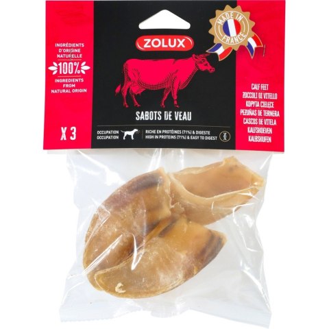 ZOLUX Przysmak naturalny dla psa Kopyta cielęx3 90g ZOLUX Przysmak naturalny dla psa Kopyta cielęx3 90g