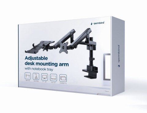 DISPLAY ACC MOUNTING ARM/NB TRAY MA-DA3-02 GEMBIRD DISPLAY ACC MOUNTING ARM/NB TRAY MA-DA3-02 GEMBIRD