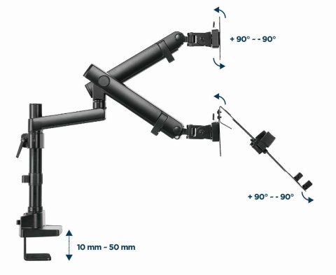 DISPLAY ACC MOUNTING ARM/NB TRAY MA-DA3-02 GEMBIRD DISPLAY ACC MOUNTING ARM/NB TRAY MA-DA3-02 GEMBIRD