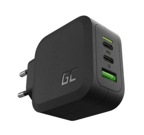 ŁADOWARKA SIECIOWA Green Cell POWERGAN 65W 2xUSB-C 1xUSB-A CHARGC08 ŁADOWARKA SIECIOWA Green Cell POWERGAN 65W 2xUSB-C 1xUSB-A CHARGC08
