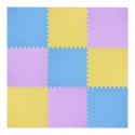 Mata puzzle Multipack One Fitness MP10 żółto-niebiesko-fioletowe 9 elementów 10 mm