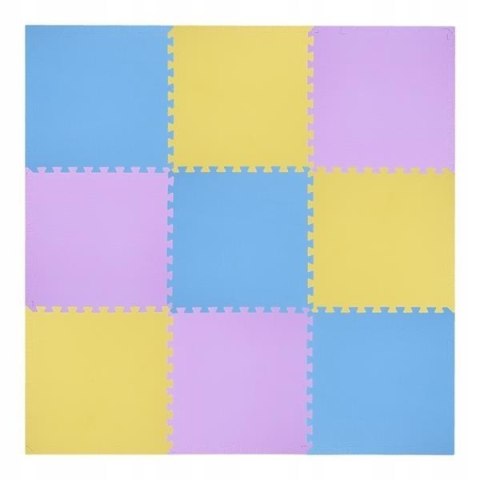 Mata puzzle Multipack One Fitness MP10 żółto-niebiesko-fioletowe 9 elementów 10 mm Mata puzzle Multipack One Fitness MP10 żółto-niebiesko-fioletowe 9 elementów 10 mm