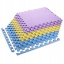 Mata puzzle Multipack One Fitness MP10 żółto-niebiesko-fioletowe 9 elementów 10 mm