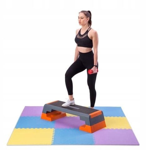 Mata puzzle Multipack One Fitness MP10 żółto-niebiesko-fioletowe 9 elementów 10 mm Mata puzzle Multipack One Fitness MP10 żółto-niebiesko-fioletowe 9 elementów 10 mm