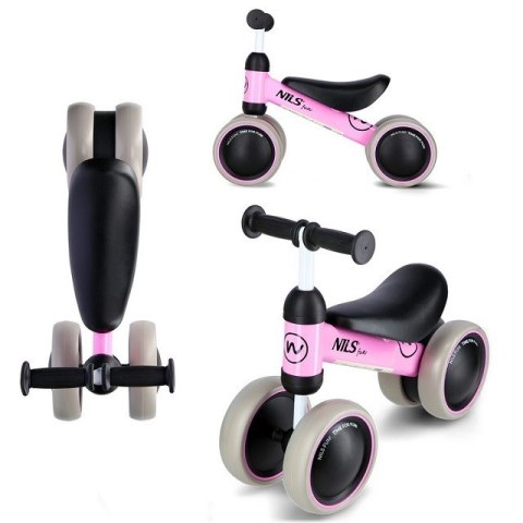 Rowerek biegowy NILS FUN RB002 różowy Rowerek biegowy NILS FUN RB002 różowy
