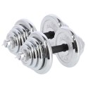 Sztangielki/sztanga walizka chrom 2x25kg HMS STC50