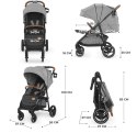 Kinderkraft Wózek spacerowy GRANDE PLUS GREY