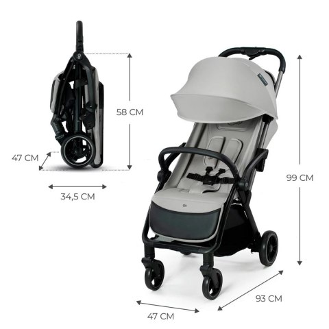 Kinderkraft wózek spacerowy APINO DOVE szary Kinderkraft wózek spacerowy APINO DOVE szary