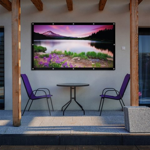 MACLEAN EKRAN PROJEKCYJNY 100", 220X124CM, OBRAMOWANIE 25MM 16:9, HACZYKI DO NACIĄGU MC-981 MACLEAN EKRAN PROJEKCYJNY 100", 220X124CM, OBRAMOWANIE 25MM 16:9, HACZYKI DO NACIĄGU MC-981