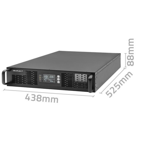QOLTEC ZASILACZ AWARYJNY DO RACK 3KVA | 3000W | POWER FACTOR 1.0 | LCD | EPO | USB | ON-LINE QOLTEC ZASILACZ AWARYJNY DO RACK 3KVA | 3000W | POWER FACTOR 1.0 | LCD | EPO | USB | ON-LINE