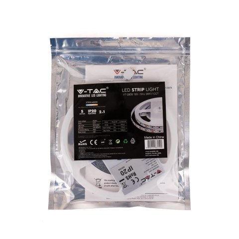 Taśma LED V-TAC SMD2835 60LED 24V CCT 3w1 VT-2835 120 3000K-6500K 1550lm Taśma LED V-TAC SMD2835 60LED 24V CCT 3w1 VT-2835 120 3000K-6500K 1550lm