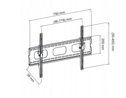 Uchwyt TV ścienny LED/LCD ART 32-70 reg.w pionie