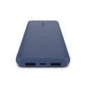 POWERBANK 10.000 MAH 12W INKL./USB-A/USB-C KABEL 15CM BLAU