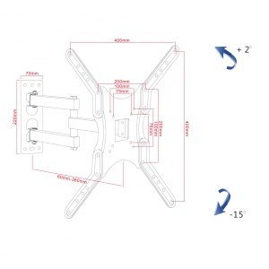 UCHWYT DO TV LED/LCD 19-56" 30KG AR-61A reg. pion/poziom ART UCHWYT DO TV LED/LCD 19-56" 30KG AR-61A reg. pion/poziom ART