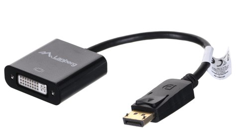 Adapter Lanberg AD-0007-BK (DisplayPort M - DVI-D F; 0,10m; kolor czarny) Adapter Lanberg AD-0007-BK (DisplayPort M - DVI-D F; 0,10m; kolor czarny)