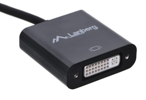 Adapter Lanberg AD-0007-BK (DisplayPort M - DVI-D F; 0,10m; kolor czarny) Adapter Lanberg AD-0007-BK (DisplayPort M - DVI-D F; 0,10m; kolor czarny)