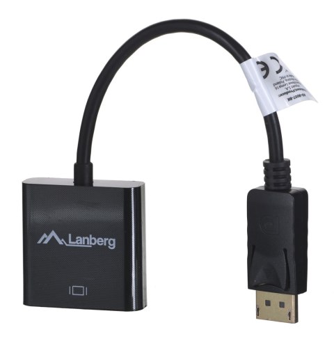 Adapter Lanberg AD-0007-BK (DisplayPort M - DVI-D F; 0,10m; kolor czarny) Adapter Lanberg AD-0007-BK (DisplayPort M - DVI-D F; 0,10m; kolor czarny)