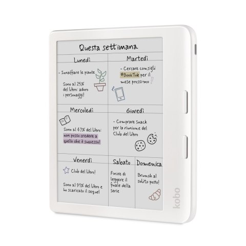 Ebook Kobo Libra Colour 7" E-Ink Kaleido 3 32GB WI-FI White Ebook Kobo Libra Colour 7" E-Ink Kaleido 3 32GB WI-FI White