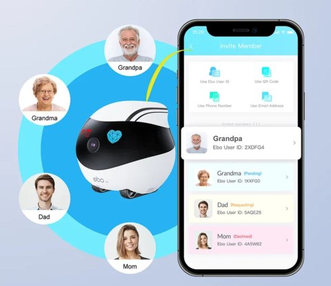 Enabot EBO AIR Robot Kamera IP Kompaktowa N/A MP N / A 16 GB pamięci zewnętrznej, obsługa maksymalnie 256 GB Enabot EBO AIR Robot Kamera IP Kompaktowa N/A MP N / A 16 GB pamięci zewnętrznej, obsługa maksymalnie 256 GB
