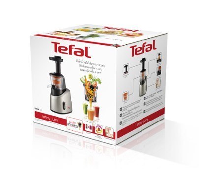TEFAL | Wyciskarka wolnoobrotowa | ZC255B38 | Typ: Elektryczny | Srebrny/czarny | 200 W | Bardzo duży wkład owocowy | Liczba prę TEFAL | Wyciskarka wolnoobrotowa | ZC255B38 | Typ: Elektryczny | Srebrny/czarny | 200 W | Bardzo duży wkład owocowy | Liczba prę