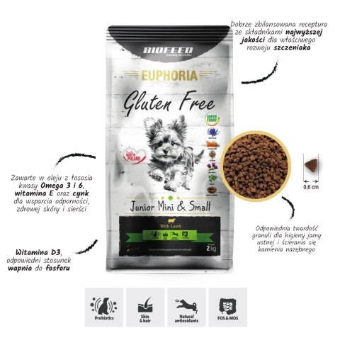 BIOFEED Euphoria G-F MINI&SMALL jagnięcina 12kg BIOFEED Euphoria G-F MINI&SMALL jagnięcina 12kg