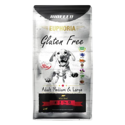 BIOFEED Euphoria G-F psy MID&MAXI wołowina 12kg BIOFEED Euphoria G-F psy MID&MAXI wołowina 12kg