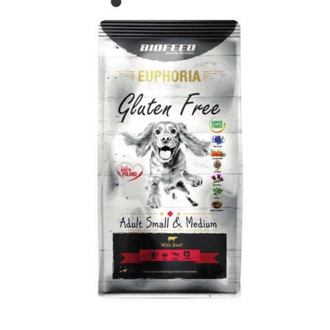 BIOFEED Euphoria G-F psy SMALL&MID wołowina 12kg BIOFEED Euphoria G-F psy SMALL&MID wołowina 12kg